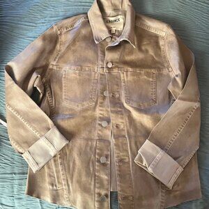 L'Agence Janelle Denim Women's Jacket - Biscuit Size Large (New without tags)